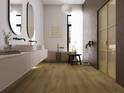 Замковый ламинат 100% натуральный, состоит из осины и березы 50/50, толщина 8 мм., водостойкий (72 часа защиты от воды), 34 класс износостойкости/AC6, ударопрочный. Структура D глубокие поры